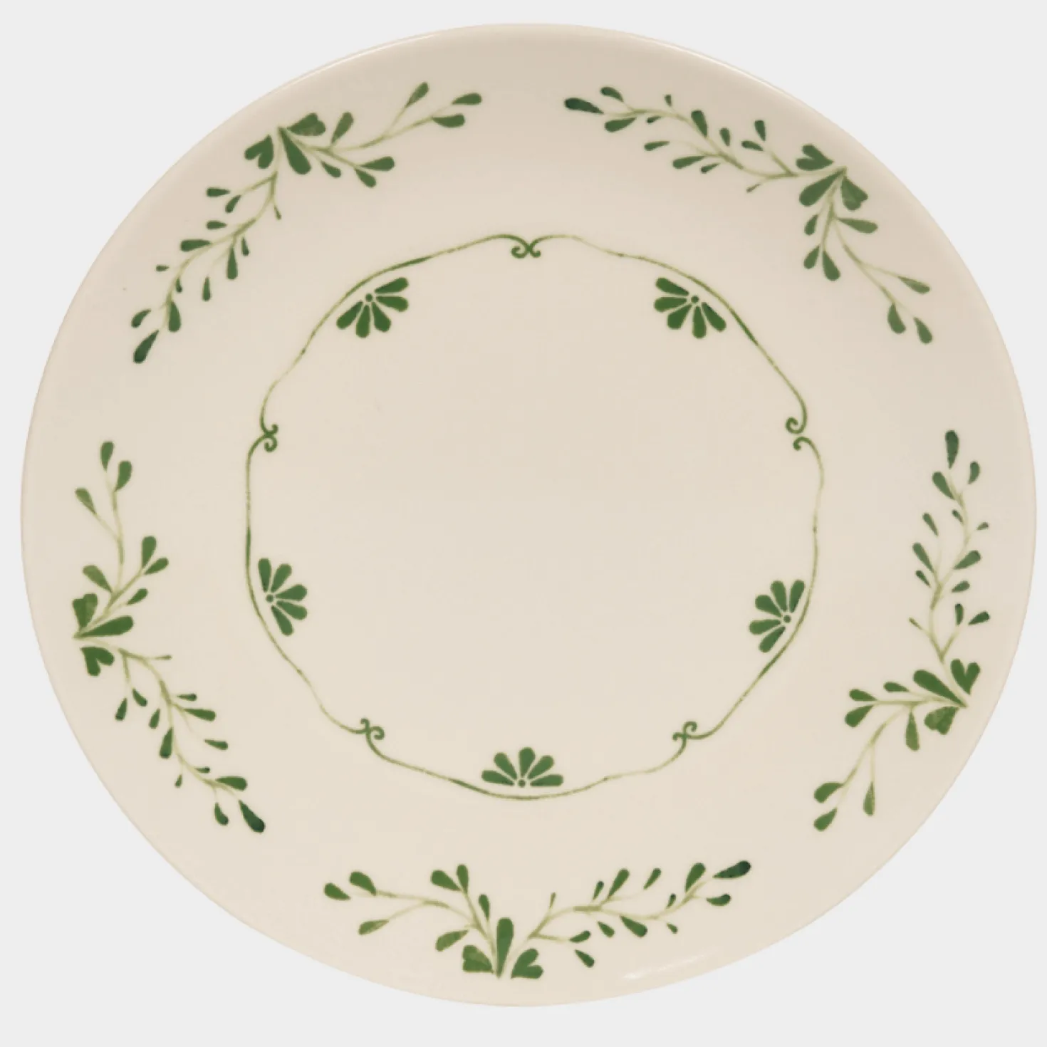 Plat rond 32cm Appoline vert - Table Passion