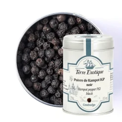 Poivre noir de Kampot IGP 70 g - Terre Exotique