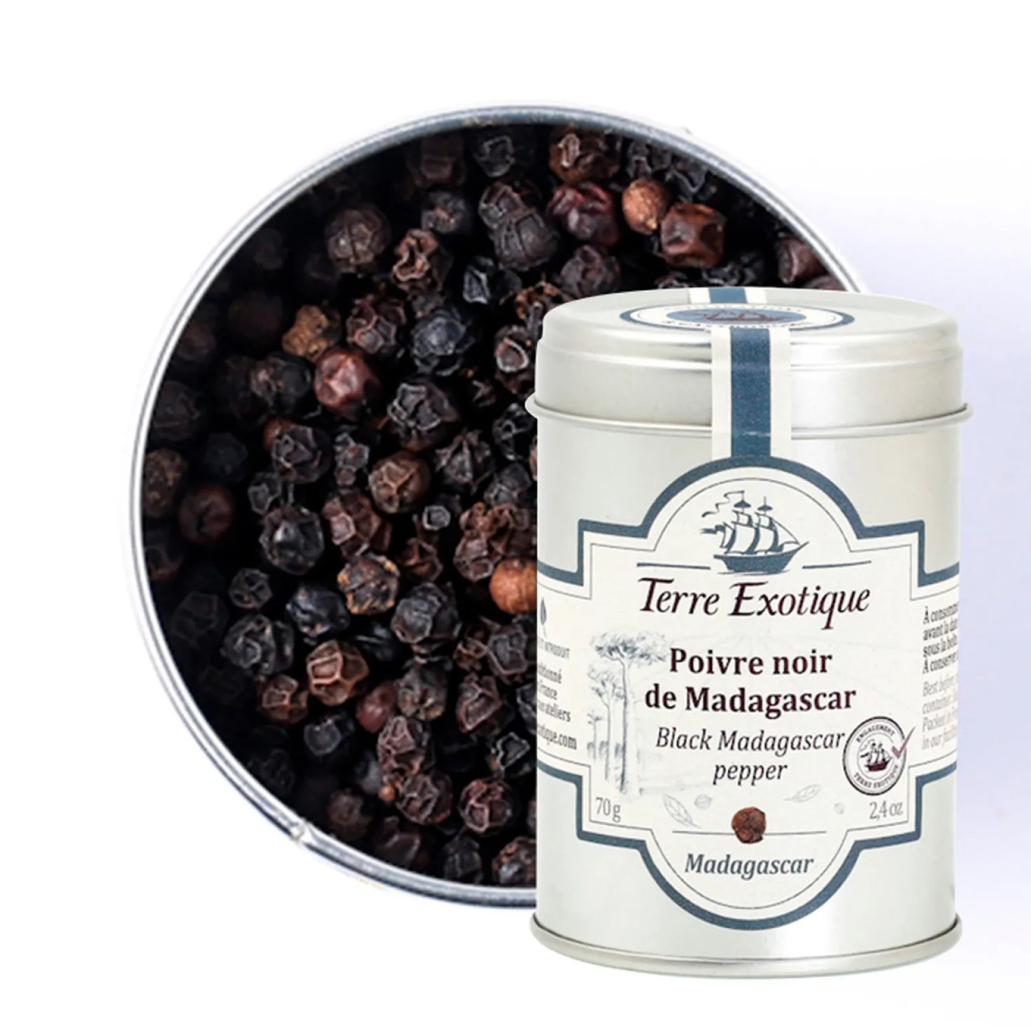 Poivre noir de Madagascar 70 gr - Terre Exotique