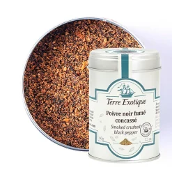 Poivre noir fumé concassé 60 gr - Terre Exotique