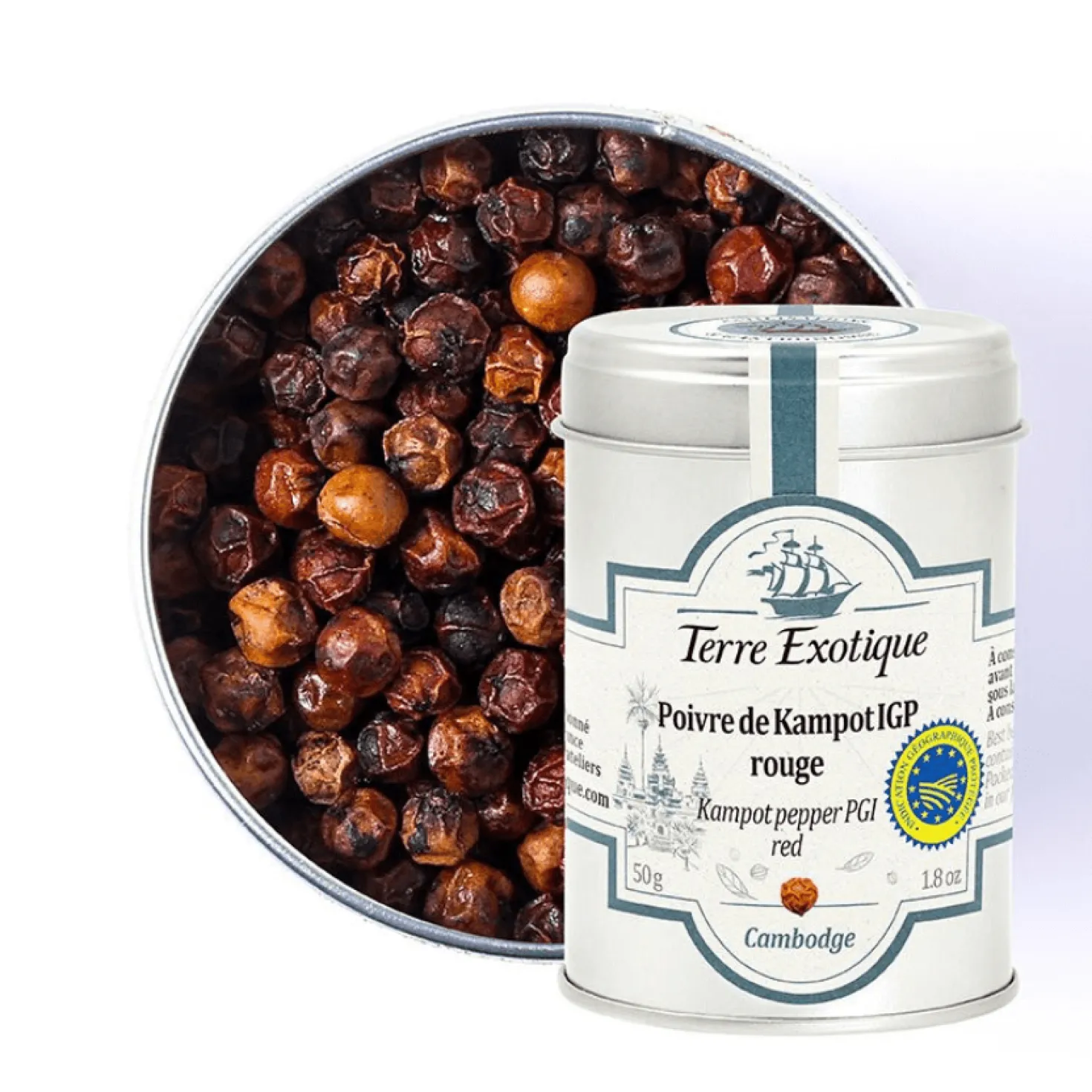 Poivre rouge de Kampot 50 gr - Terre Exotique