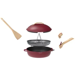 Poêle 8 en 1 La Fabuleuse 28 cm Rubis sans PFAS - Cookut