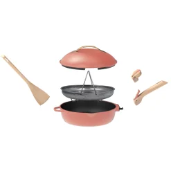Poêle 8 en 1 La Fabuleuse 28 cm Pivoine sans PFAS - Cookut
