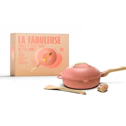 Poêle 8 en 1 La Fabuleuse 28 cm Pivoine sans PFAS - Cookut
