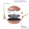 Poêle 8 en 1 La Fabuleuse 24 cm Pivoine sans PFAS - Cookut