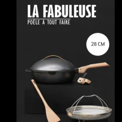 Poêle 8 en 1 La Fabuleuse 28 cm Météore sans PFAS - Cookut