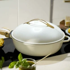 Poêle 8 en 1 La Fabuleuse 28 cm Meringue ss PFAS - Cookut