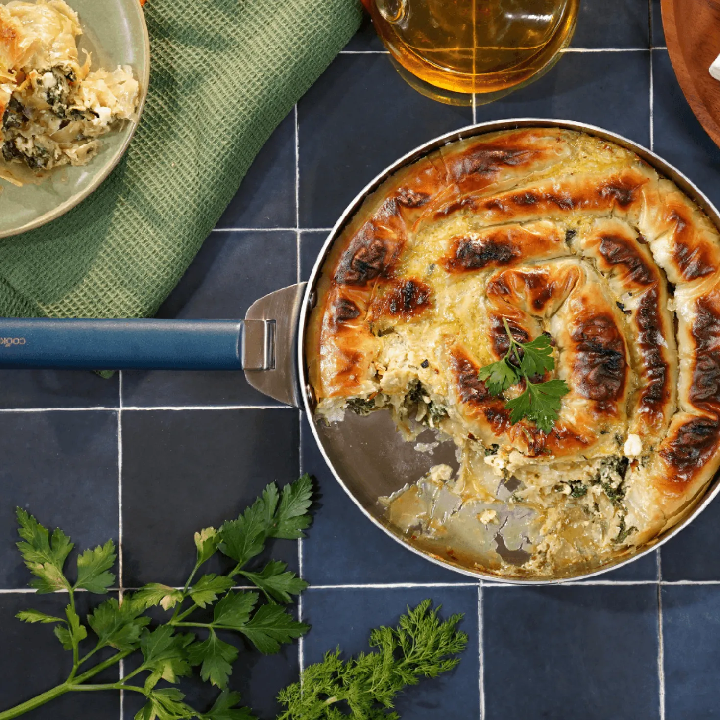 Poêle amovible inox La Merveilleuse 24 cm myrtille - Cookut