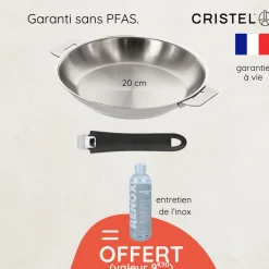 Poêle inox amovible Mutine 20cm + produit d'entretien offert