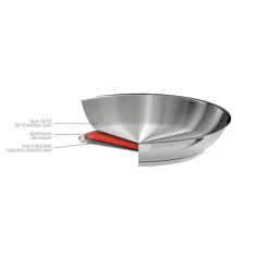 Poêle inox amovible Mutine 28cm + produit d'entretien offert