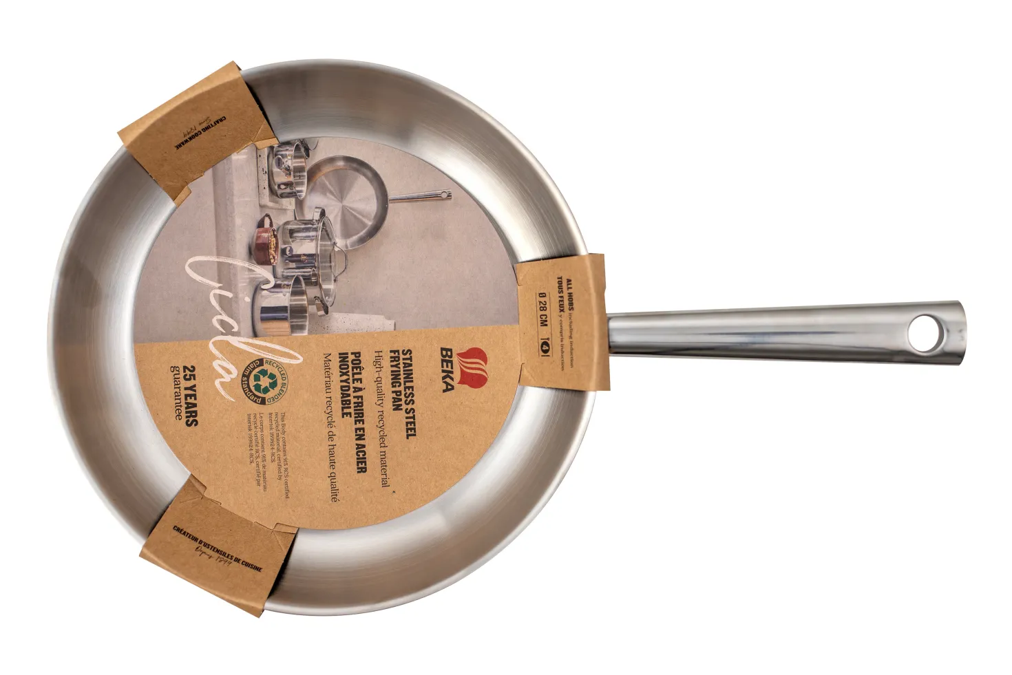 Poêle inox sans PFAS 28 cm Cicla - Beka