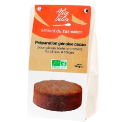 Préparation génoise cacao bio 250 gr - Alice Délice