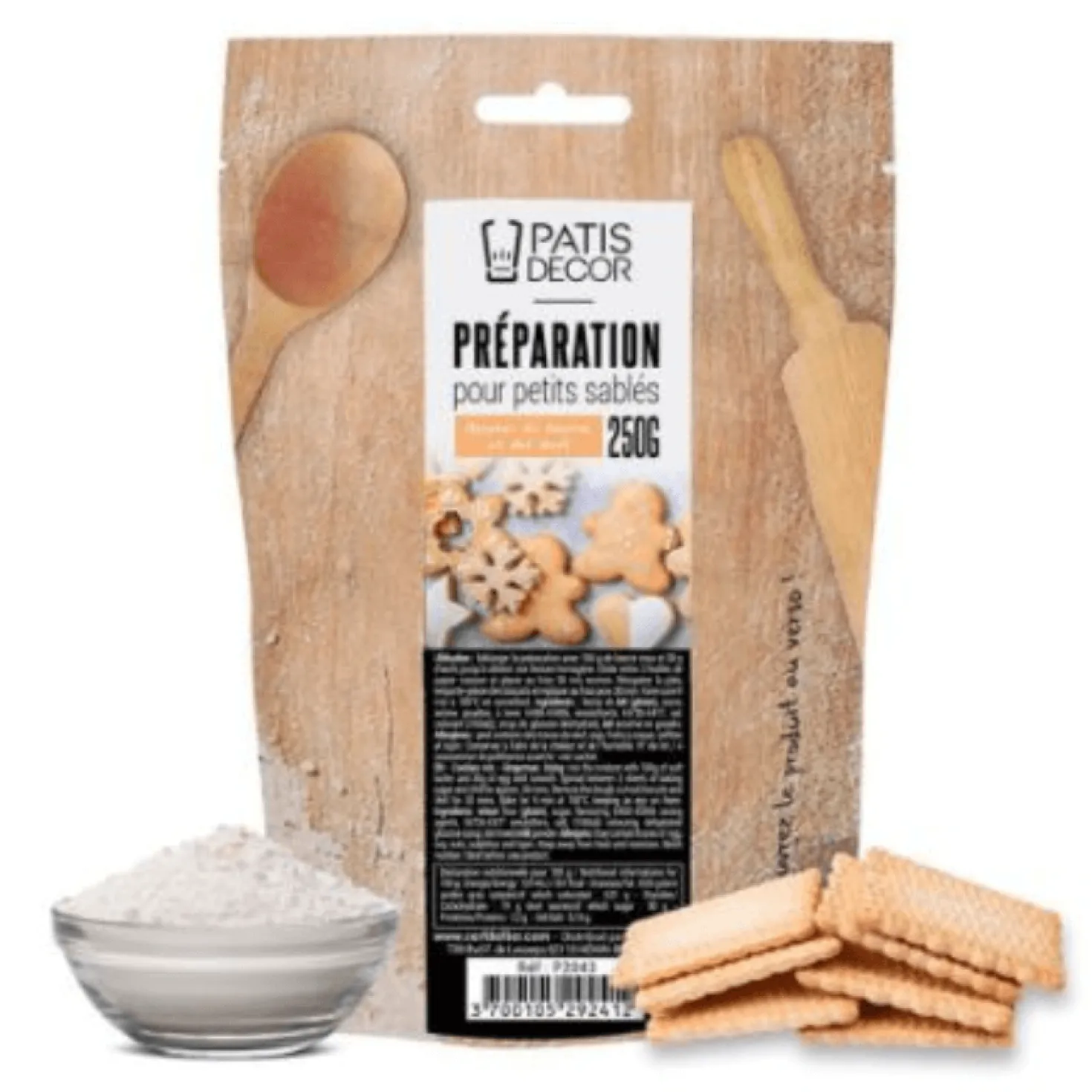 Préparation pour petits sablés natures 250g - Patisdécor