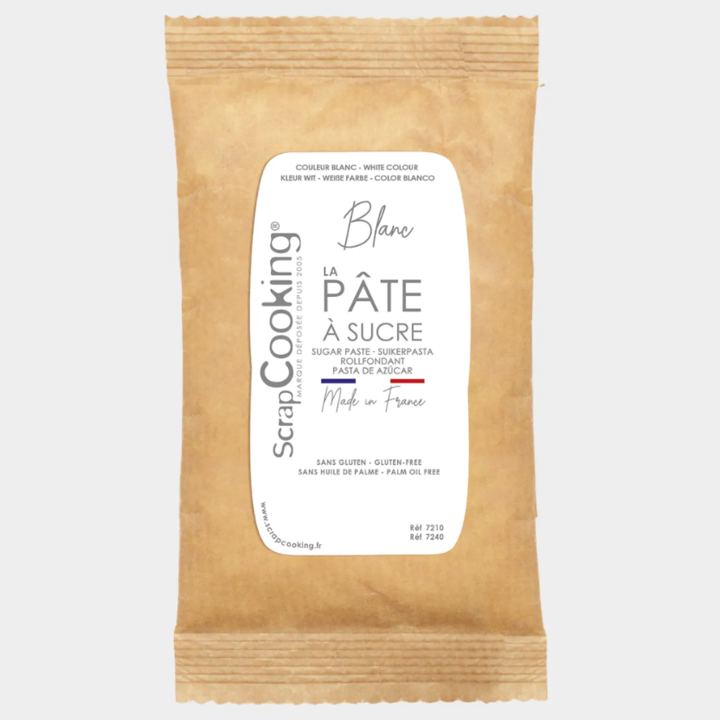 Pâte à sucre blanche 1 kg - Scrapcooking