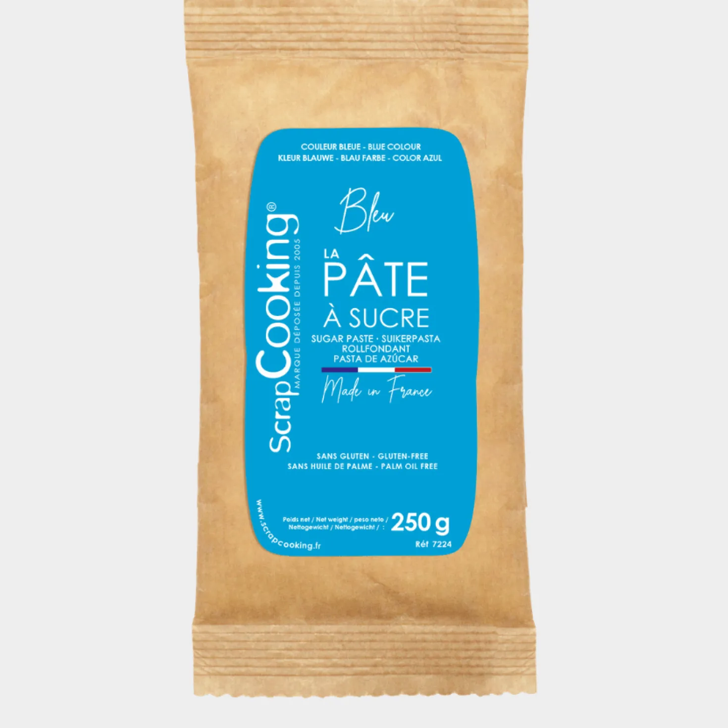 Pâte à sucre bleu 250 gr - Scrapcooking