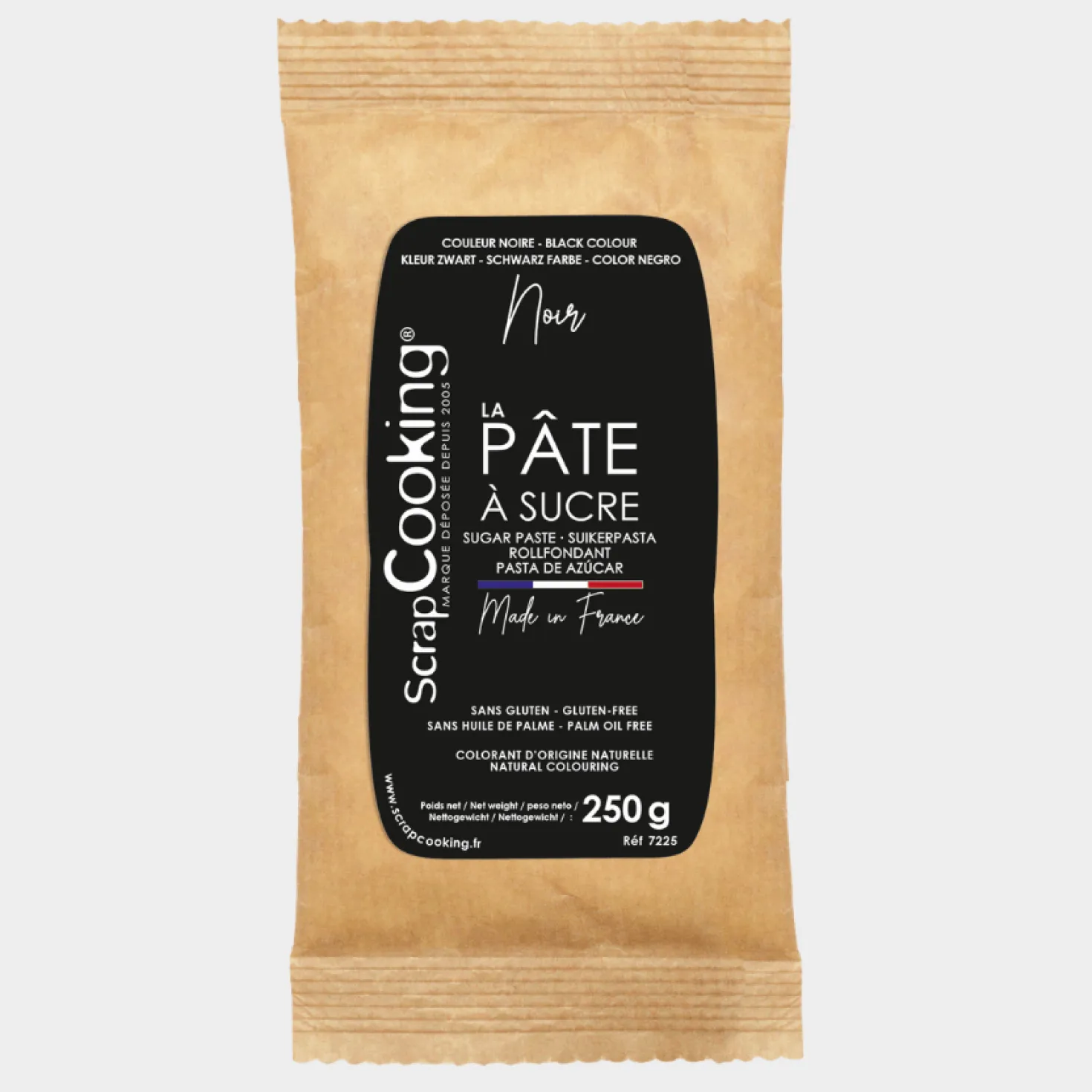 Pâte à sucre noire 250 gr - Scrapcooking