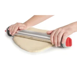 Rouleau à pâtisserie en inox réglable avec 8 anneaux 34 cm