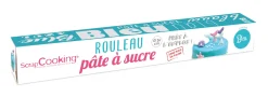 Rouleau de pâte à sucre bleu 36 cm 430 gr - Scrapcooking