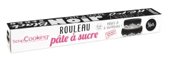 Rouleau de pâte à sucre noir 36 cm 430 gr - Scrapcooking