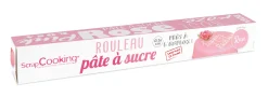 Rouleau de pâte à sucre rose 36 cm 430 gr - Scrapcooking