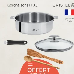 Sauteuse inox amovible Mutine 24cm + accessoires offerts