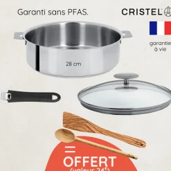 Sauteuse inox amovible Mutine 28 cm + accessoires offerts