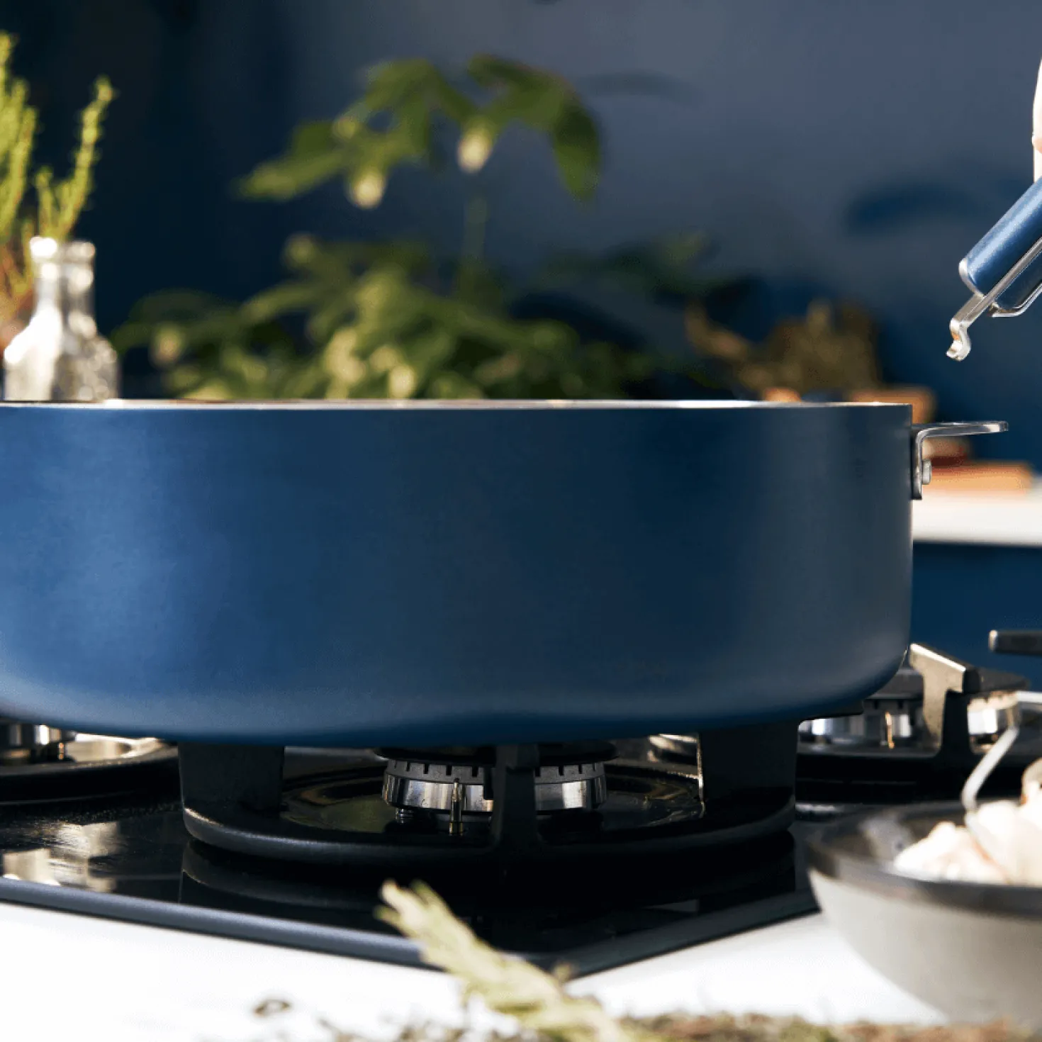 Sauteuse inox La Merveilleuse 28 cm myrtille + livre offert