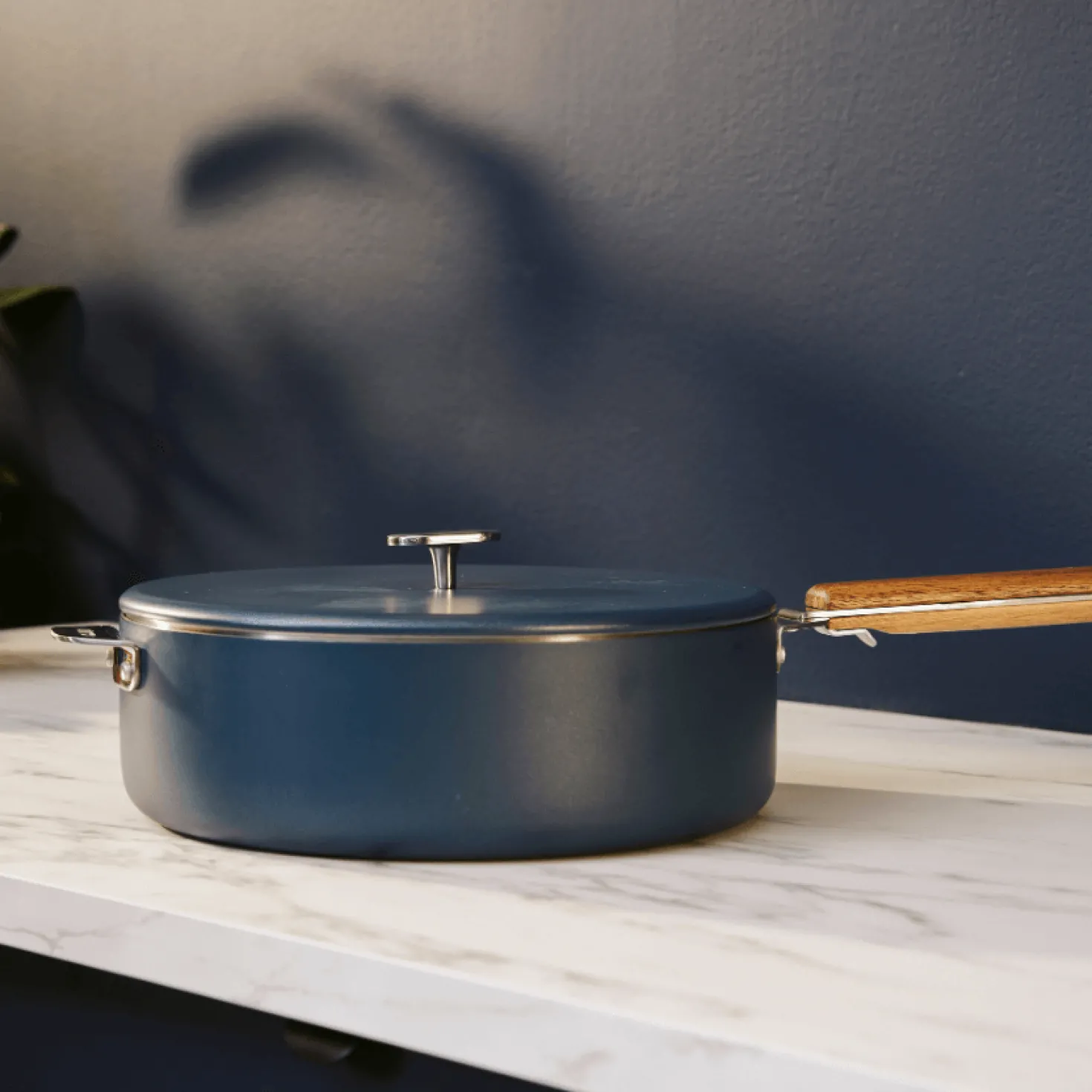 Sauteuse inox La Merveilleuse 28 cm myrtille + livre offert