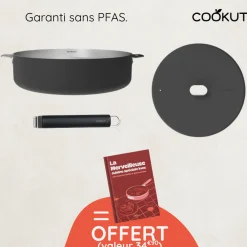 Sauteuse inox La Merveilleuse 28 cm graphite + livre offert