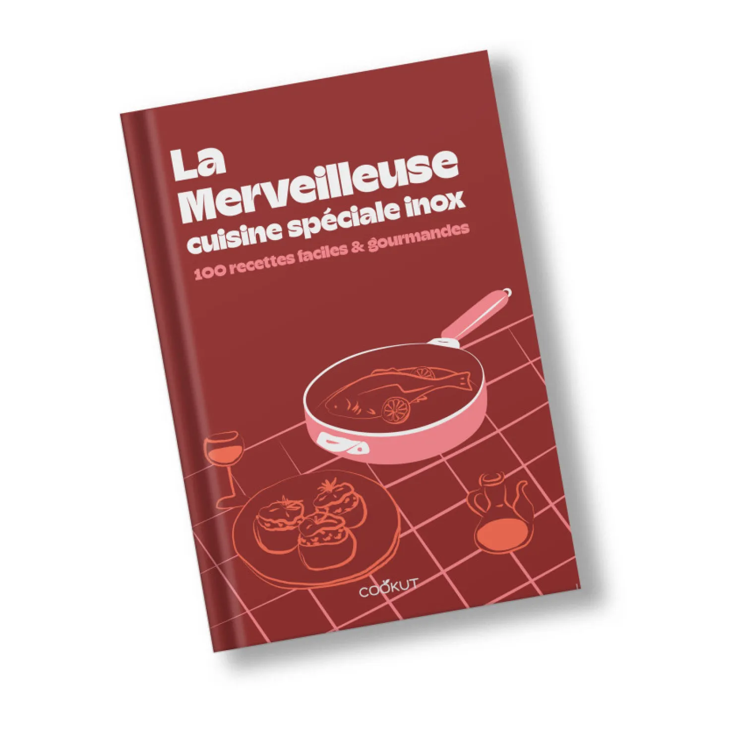 Sauteuse inox La Merveilleuse 28 cm guimauve + livre offert