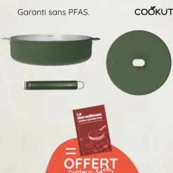 Sauteuse inox La Merveilleuse 28 cm fougère + livre offert
