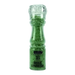 Sel Basilic et Parmesan en moulin 150 gr - Savor et Sens