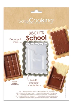 Set biscuits school tablette de chocolat - Scrapcooking