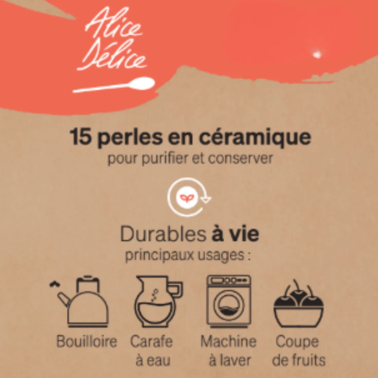 set de 15 perles en céramique - Alice Delice