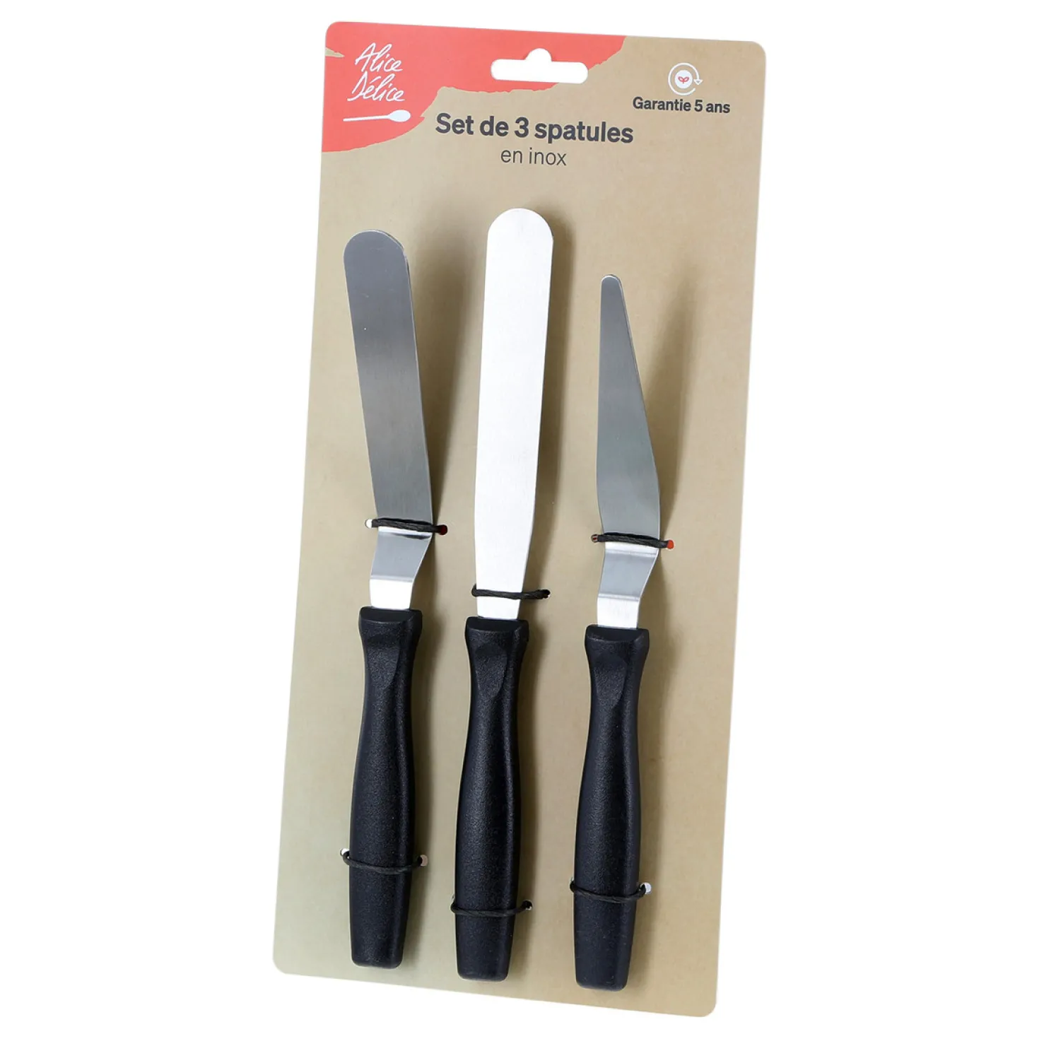 Set de 3 spatules en inox - Alice Délice