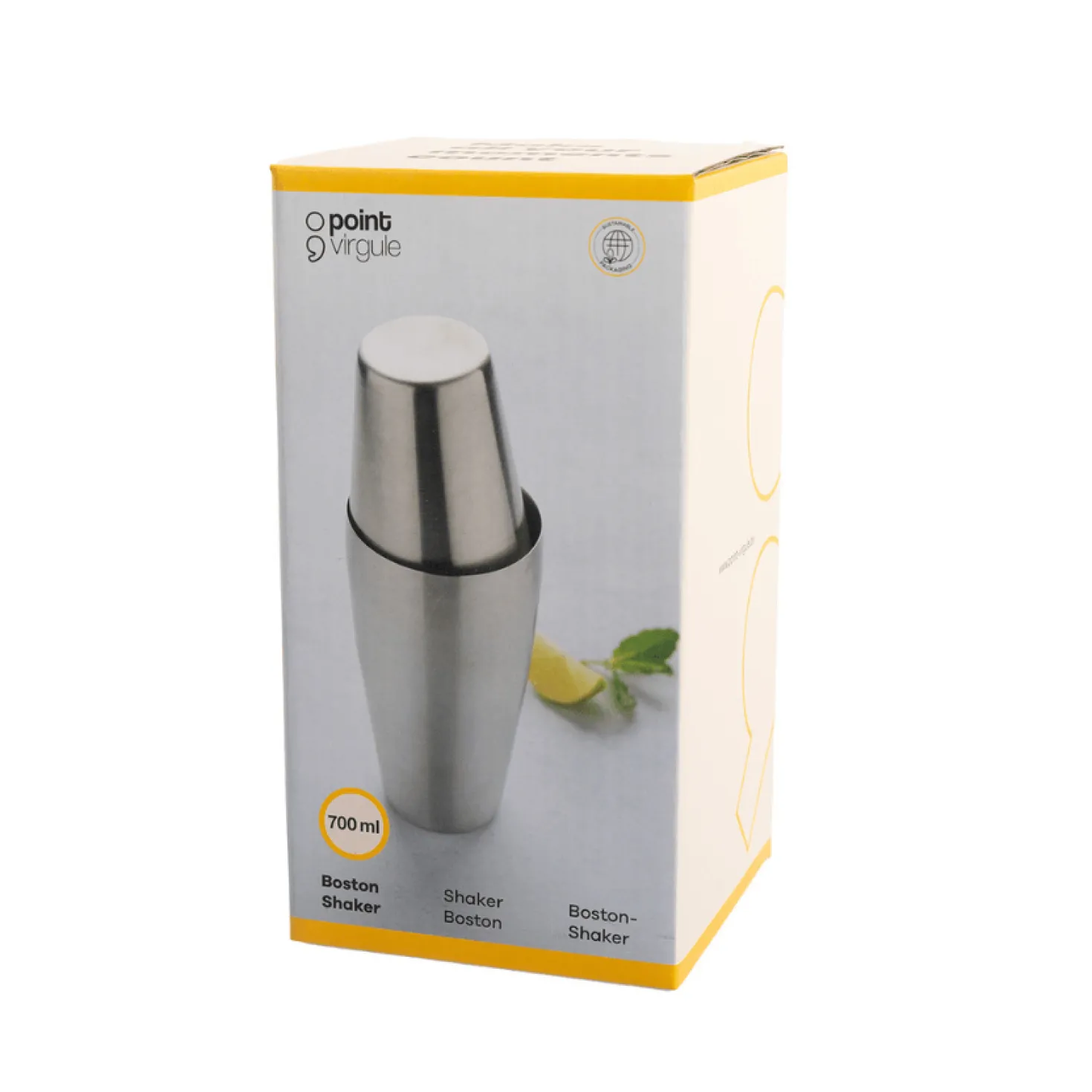 Shaker Boston en acier inoxydable 700ml - Point Virgule