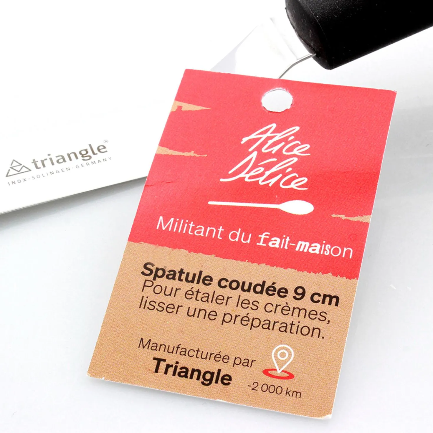 Spatule coudée en inox 9 cm - Alice Délice