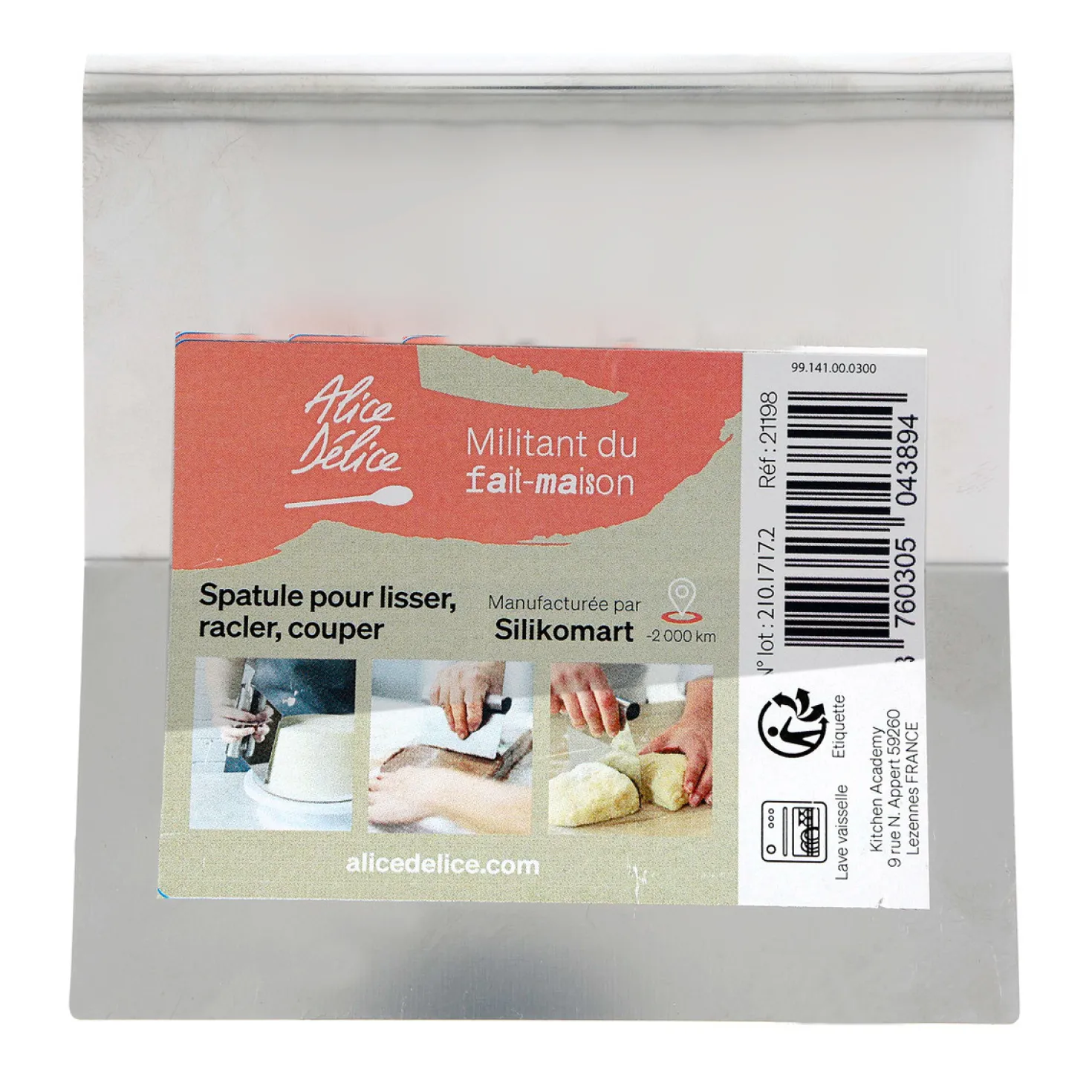 Spatule en inox 12 x 12 cm - Alice Délice