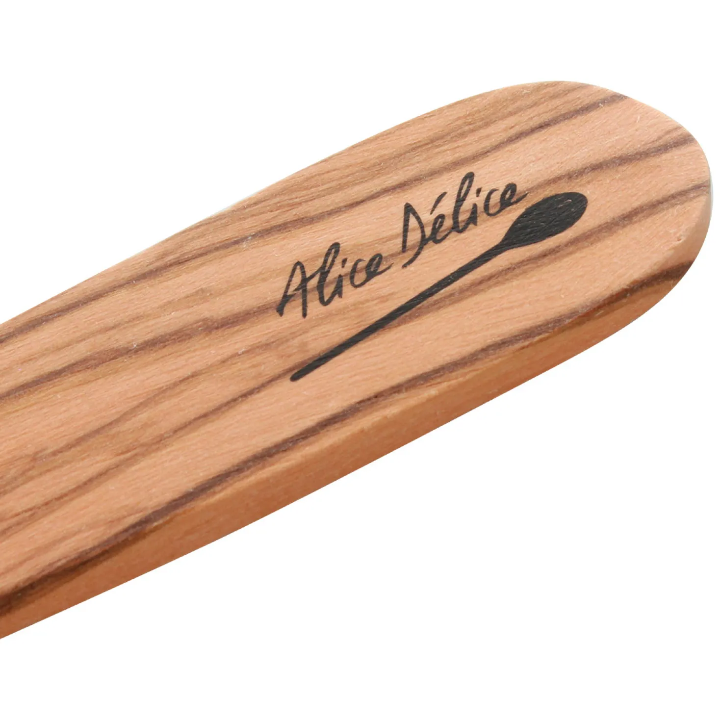 Spatule galbée en bois d'olivier 30 cm - Alice Délice