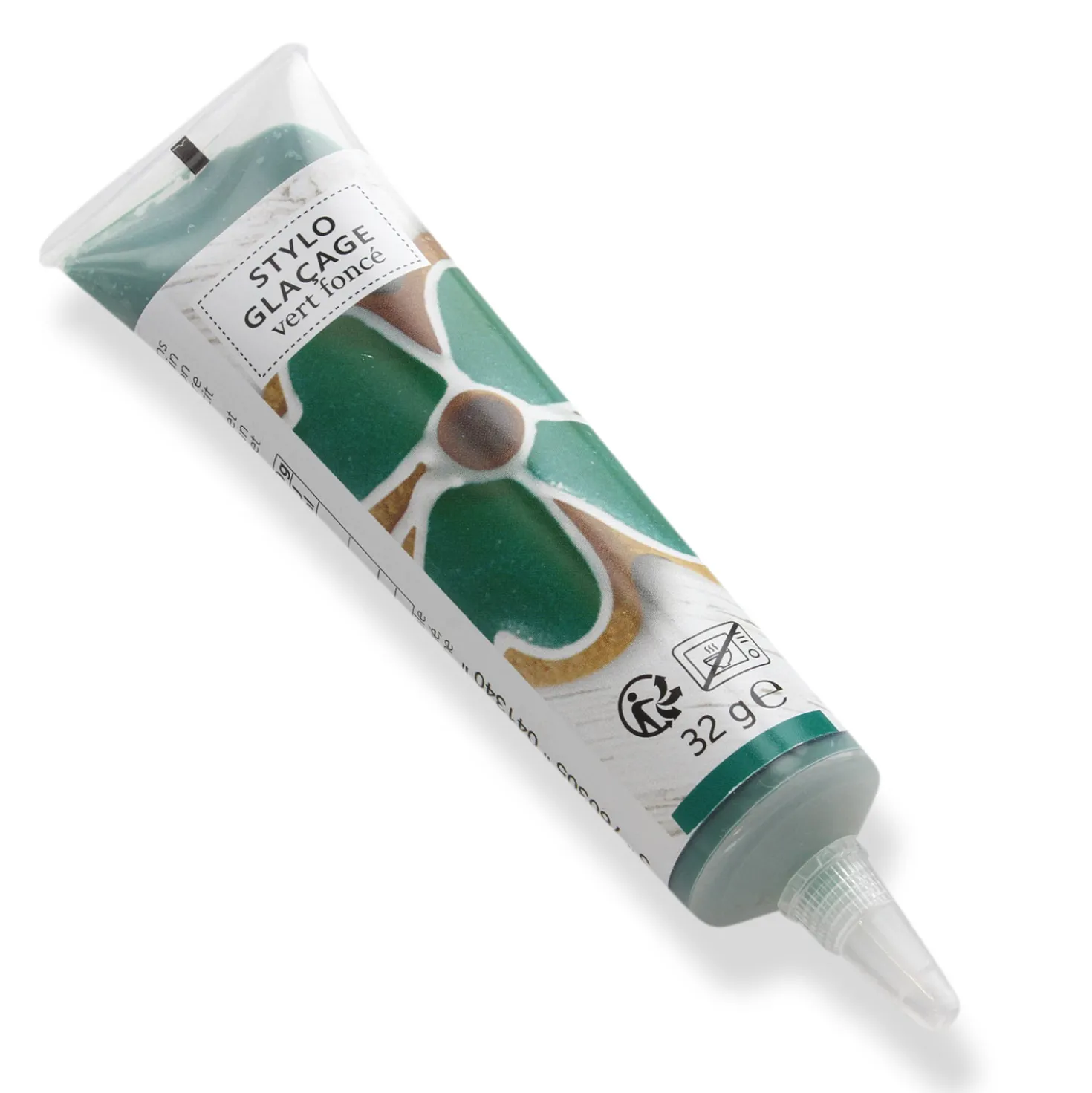 Stylo de glaçage pour décorer les biscuits vert foncé 32 gr