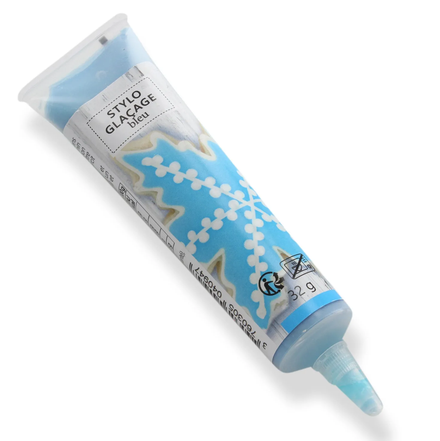 Stylo de glaçage pour décorer les biscuits bleu clair 32 gr