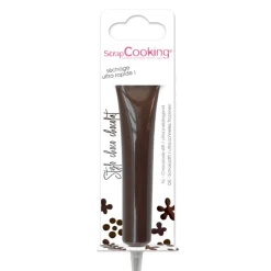 Stylo glaçage biscuits chocolat marron 25g - Scrapcooking