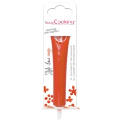 Stylo glaçage biscuits rouge 25g - Scrapcooking