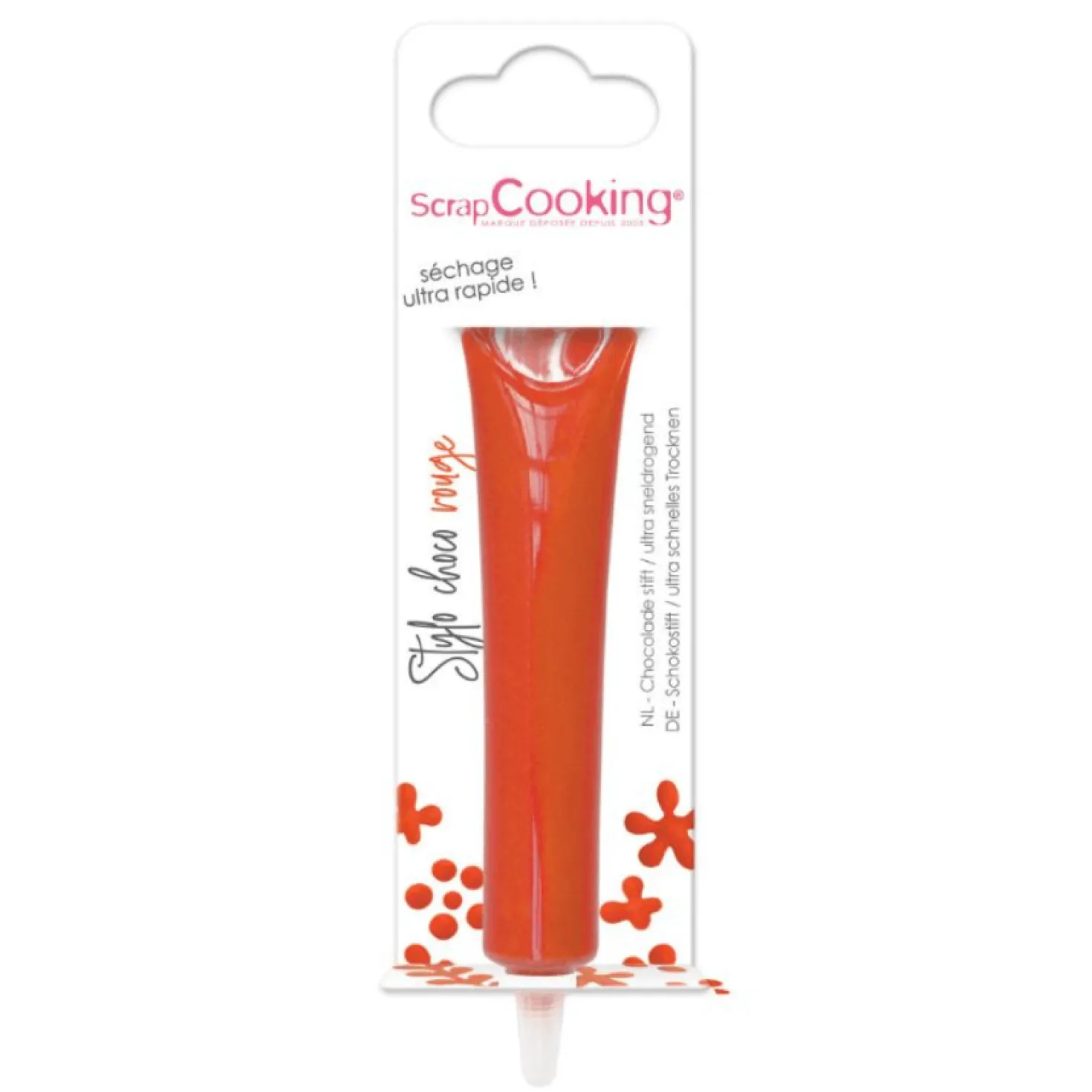 Stylo glaçage biscuits rouge 25g - Scrapcooking