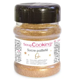 Sucre pailleté doré 160 gr - Scrapcooking