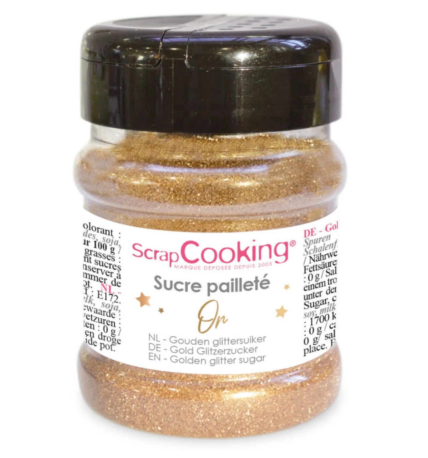 Sucre pailleté doré 160 gr - Scrapcooking