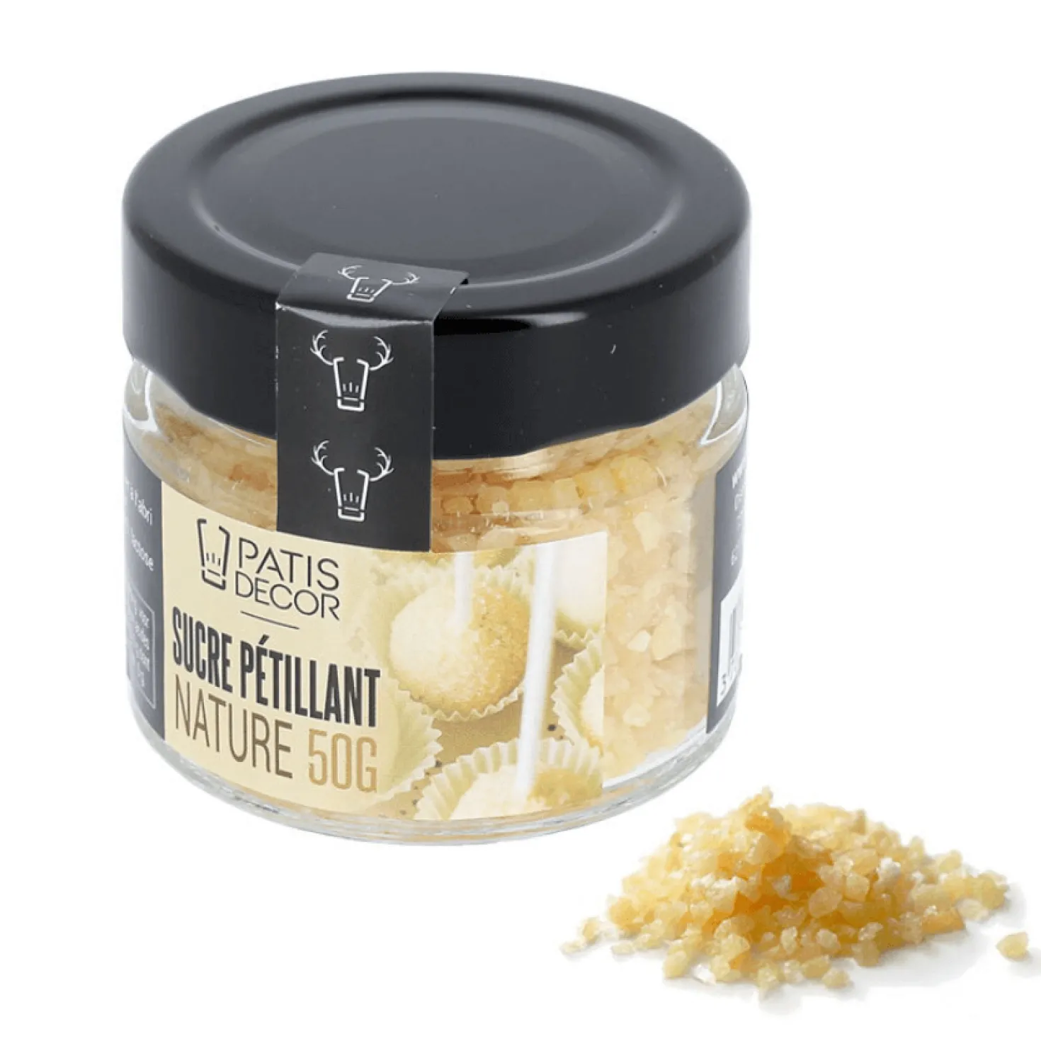 Sucre pétillant nature 50 gr - Patisdécor