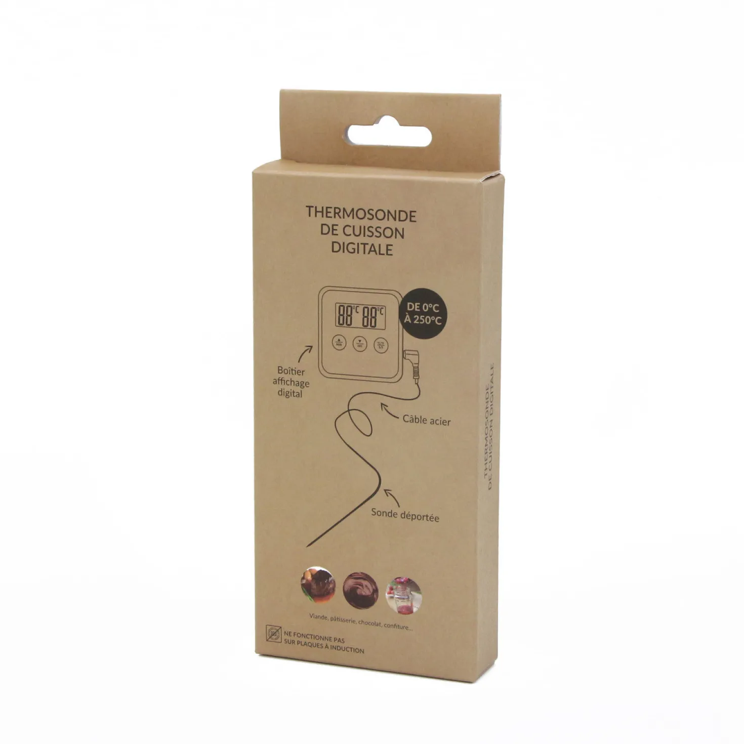 Thermomètre avec sonde blanc