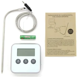 Thermomètre avec sonde blanc