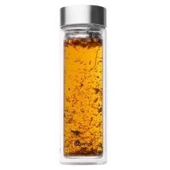Théière verre double paroi inox 430 ml - Qwetch